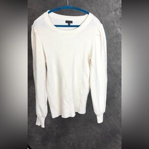 The Limited Ribbed Knit Sweater | Soft Cream Ivory | Size XL